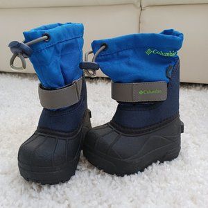 Columbia Blue Black Snow Boots Toddler Size 4 or 5 NEW